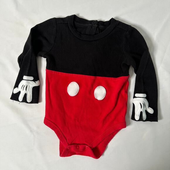 Disney Baby Mickey Mouse Long Sleeve Onesie Halloween Costume Sz 18-24 mo - Picture 2 of 7